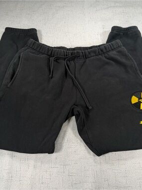 FaZe Clan Men’s Black/Yellow Jogger Pants M Drawstring Elastic Waist Logo